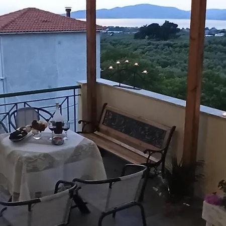 Pelion Charming Cottage, Panoramic Seaview Retreat Wolos
